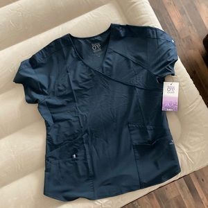 Barco One Women’s Nursing Scrub Top, Steel XL